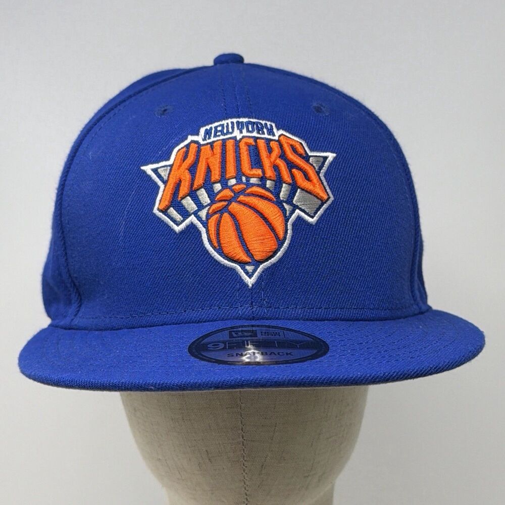 New Era 9FIFTY New York Knicks NBA Snapback Hat Blue Orange Gray Brim